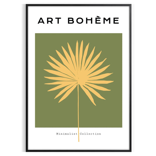 kitchen decor Boheme poster black blue hues unique wall art print artistic flair charm ideal gift lovers space taste elegance unframed formats